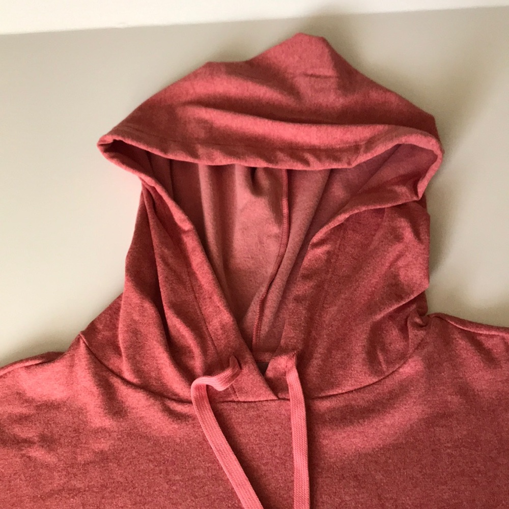 Zella Serene Cozy Melange Hoodie Coral Size S NWT - Picture 3 of 5